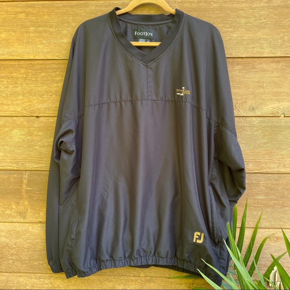 FootJoy Black V-neck Pullover Windbreaker